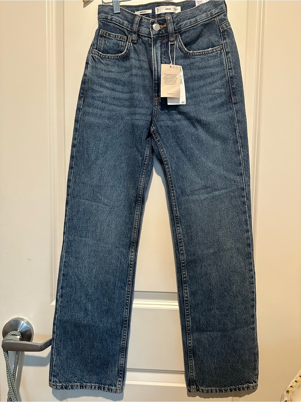 Mango Men's Straight Jeans - Dark Indigo